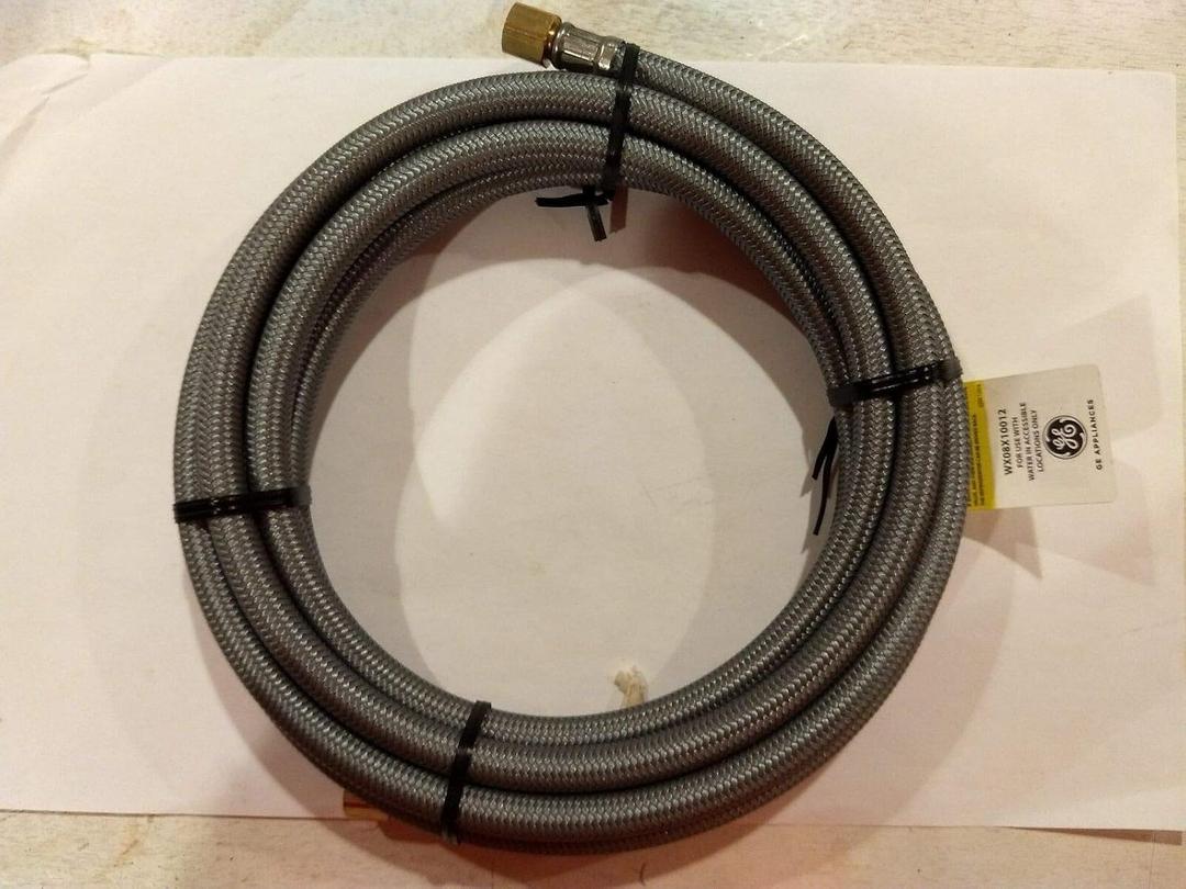 GE Appliance 12" Steel Braided Icemaker Stainless Steel Hose WX08X10012
