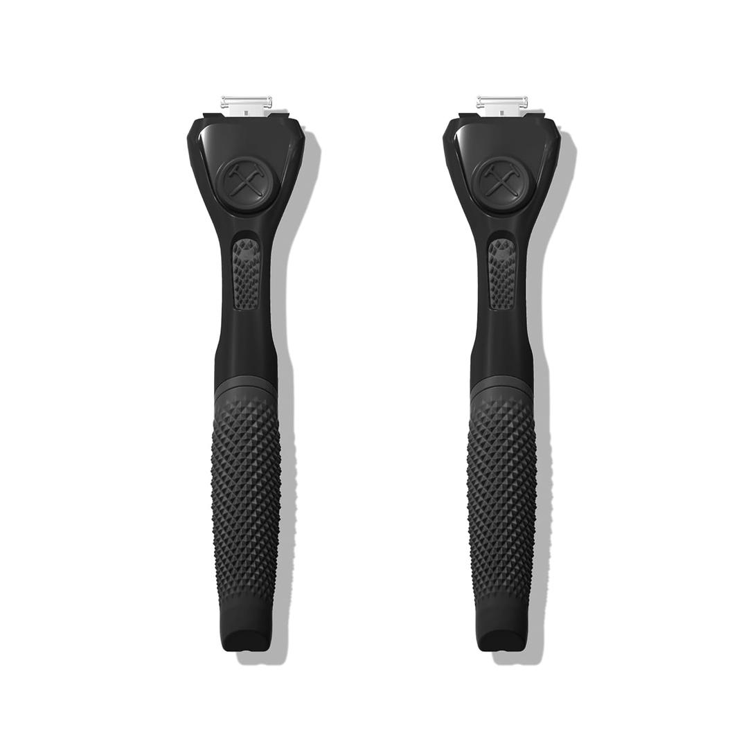 Dollar Shave Club | Razor Handle (2 Pack) Black | Replacement Razor Blade Handles