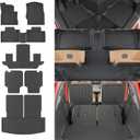 Rongtaod 6 Seats Floor Mats Compatible with 2020-2025 2026 Ford Explorer Captain Chairs Trunk Mat Trunk Liner Cargo Liner Cargo Mat Kick Mats 2024 Explorer Accessories (Floor Mats Full Set 7pcs)