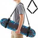 Janinka Universal Skateboard Shoulder Carrier Strap Portable Skateboard Backpack Carrier, Snowboard Accessories with Adjustable Ski Strap Length and Cushioned Sling for Men Women, Fit 9-12" Boards