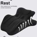 Ergonomic Memory Foam Wedge Pillow, 27 Angled Support for Neck and Waist, Multi-Position Support Pillow - Black (Plus Size 25.5 * 21.5 * 11.8 inch)