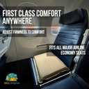 Inflatable Seat Cushion  Stadium, Airplane & Travel Comfort - 2 Inch Thick Self-Inflating Foam, Perfect for Bleachers, Camping, Office, Car - Includes Travel Bag and Carabiner (Khaki/Black)