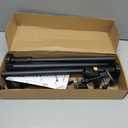 Ridota Adjustable Over-The-Door Garland Hanger, Heavy Duty Wreath Hanger for Front Door, No Nails or Screws Damage-Free, Fits Standard Door Frame Depths 34-42 Inch, Black