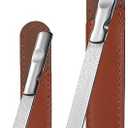 FVION Professional Metal Nail Files - 2 PCS, Double-Sided, Stainless Steel, Coarse & Fine Grit, Manicure & Pedicure Tool Set