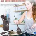 Kitchen Utensils Set-12 Pieces Silicone Cooking Utensils Set (Dishwasher Safe) 392F Heat Resistant Spatula Set, Nonstick Cookware
