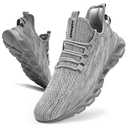  Sneakers for Men Athletic Walking Shoes Running Workout Casual Sneakers (10-10.5, Grey)
