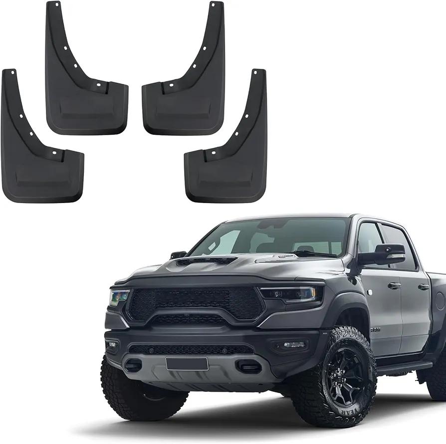 Mud Flaps Mud Guards Replacement for 2021-2024 Dodge Ram 1500 TRX Front Mudflap and Rear Mudguard No Drilling Required 4pc Set