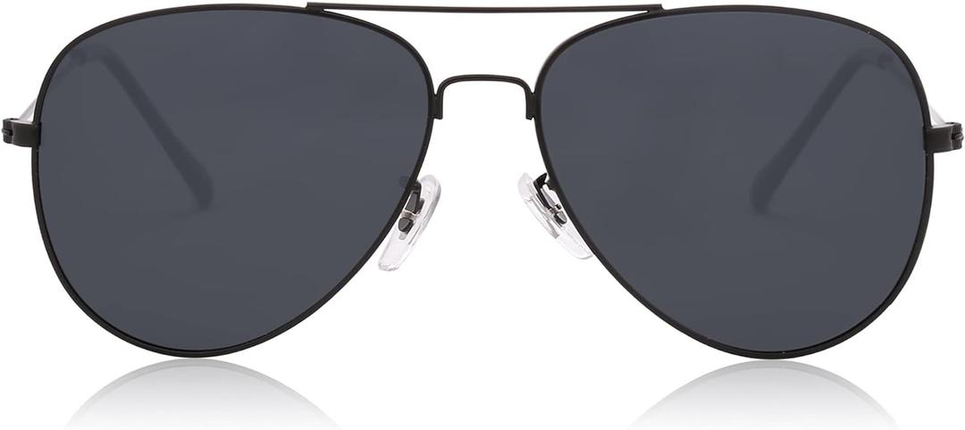 SOJOS Classic Aviator Polarized Sunglasses for Men Women Vintage Retro Style, Black/ Grey, 62mm SOJOS Classic Aviator Polarized Sunglasses for Men Women Vintage Retro Style, Black/ Grey, 62mm