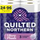Quilted Northern Ultra Plush Toilet Paper, 24 Mega Rolls = 96 Regular Rolls, 3X Thicker*, 3 Ply Soft Toilet Tissue