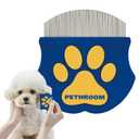 PETHROOM Professional Eye Comb for Pets | Stainless Steel Tear Stain Remover for Cats & Dogs | Gentle Round-Head Grooming Tool | Compact & Portable for Eye Gunk Removal (One Size)