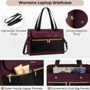 LOVEVOOK Laptop Bag for Women 15.6 Inch Tote Work Professional Leather Computer Briefcase Waterproof Handbag Shoulder Large Capacity Business Teacher Office Crossbody Purse