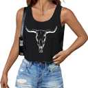 Womens Sexy Crop Tops Loose Fit Cropped Tank Tops for Teen Girls XL