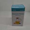 Yirilan Glass Pitcher, 2.2 Liter Water Pitcher With Lid,Iced Tea Pitcher for Fridge,Carafe With Lid, Glass Water Jug For Juice, Milk, Cold Or Hot Beverages, 2 Quart