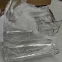 Stackable Water Bottle Organizer, Large Compartment Water Bottle Holder, 4 Tier Clear Water Bottle Organizer for Cabinet, Bottle Rack for Kitchen Organization and Storage - Hold 16 Bottles