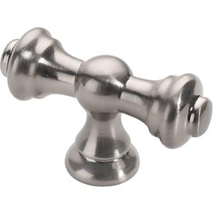 Alzassbg 10 Pack Brushed Satin Nickel Cabinet Knobs, 2.1 Inch(55mm) Cabinet Kitchen Hardware Knob for Cupboard and Drawer AL6085SN (Single Hole Knob)