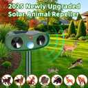 2026 Sonic Fortress Pro Deer Repellent Devices, Racoon Repellent Outdoor Squirrel Fortress Pro IP65 Animal Repeller Cat Deterrent with Motion Sensor to Scare Rabbit Bear Dog Out of Garden Yard(4Pack)