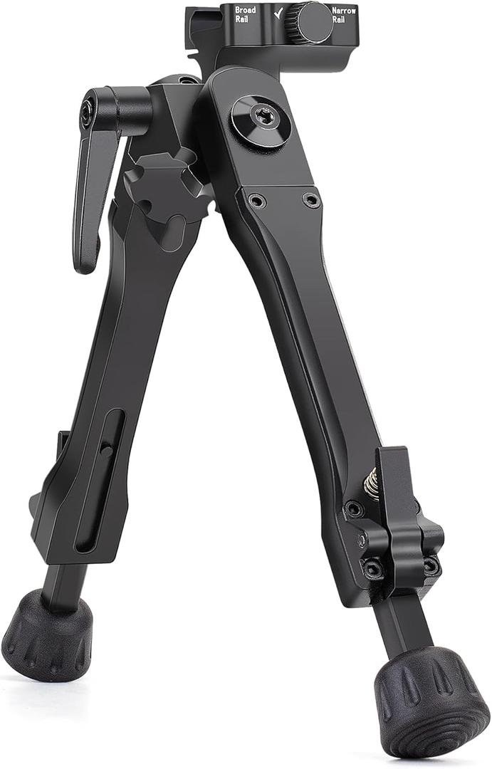 Zeadio Tiltable Pivot Bipod with Rotable Knob for Picatinny Weaver Rail, 7 to 10 Inches (F19P)