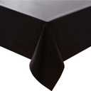 NLMUVW 96 Inch Vinyl Tablecloth Rectangular, Heavy Duty PVC Table Cloth Waterproof Wipe Clean Table Cover for Kitchen Dining Picnic, 54 x 96 inch, Black