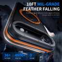 Magnetic for iPhone Air case, with Camera Lens Protector [10Ft Military-Grade Protection] Compatible with fit MagSafe Slim case for iPhone 17 Air 6.5 inch, Orange Bumper