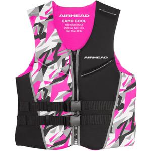Airhead CAMO Cool Kwik-Dry Neolite Flex Life Jacket for Adults - USCG Approved Life Vest for Women & Men, Lightweight Flexible Watersports Vest for Boating, Wakeboarding, Kayaking & Jet Skiing (L)