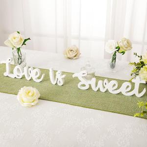 Love Is Sweet Table Decor Hollow Sign Wooden Love Is Sweet Sign for Dessert Table Freestanding Wood Is Wooden Letter Top for Wedding Shelf(White) Love Is Sweet Table Decor Hollow Sign Wooden Love Is Sweet Sign for Dessert Table Freestanding Wood Is Wooden Letter Top for Wedding Shelf(White)