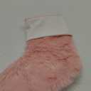Lovely Pink Christmas Stockings 20" Large Cozy Faux Fur Christmas Stocking Decor Hanging Ornament Fireplace Xmas Tree Holiday Party Decoration Gifts 1 PC (1 PC, Pink 20")