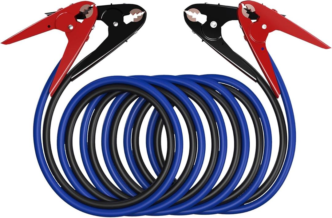 SAFEMATE Heavy Duty Jumper Cables, 2 Gauge 18 feet Automotive Booster Cables for Car Battery, with Voltage Detection and Reverse Connection Protection