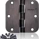 24 Pack Door Hinges, 3.5 x 3.5 Inch Oil Rubbed Bronze Hinges for Wood 5/8'' Radius Corners Interior Hinges, 3 1/2 Inch Door Hinges for Residential Doors - Amazon.com