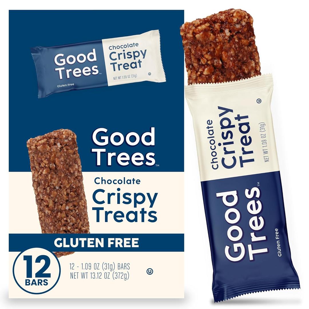 Good trees Rice Crispy Treats Gluten-Free Snack Bars with Nut Butter & Cocoa 12 Count, BBD: 02/16/2026