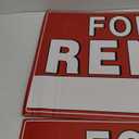 Large For Rent Sign, 17" x 13" Double-Sided Yard Signs with Arrow Stickersfor Rent Sign with Stand, for Rent Signs with Metal Stakes,WEATHER-PROOF, (3 Pack)