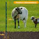 50 Pack Electric Fence Posts, 48 inch Step in Fence Post, Temporary Plastic Fence Posts for Farm Protection, Sturdy Fencing Post for Garden Yard