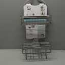 Zenna Home Shower Caddy Hanging Bathroom Organizer, Steel Shower Rack with 2 Shelves, Rust-Resistant Over Shower Head Caddy Storage System, Satin Nickel (Regular)