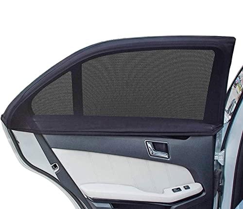 Car Window Shades, 2 Pack Breathable Mesh Car Side Back Window Sun Shades, Stretchy Window Screen for Baby Family Pet UV Protection, Window Covers Fit for Most(95%) of Cars - (Medium 39"x19")