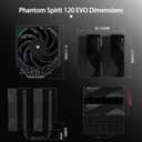 Thermalright Phantom Spirit 120 EVO CPU Cooler,76mm Heat Pipes CPU Air Cooler,Dual PWM Fan Computer Cooling,2150RPM Speed,for AMD AM4 AM5/Intel 1700/1150/1151/1200/17XX/2011/1851