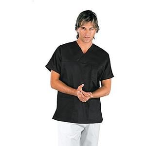 BATHRINS Women's Chiffon V Neck Sleeveless Blouse Tops Office Work Shirts Black M