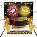 HigzYovn You Did it Graduation Cards 2026 Congrats Grad Pop Up Cards Grad Gift Card with Lights & Music for Graduation Decorations Class of 2026 Party Decorations