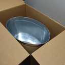 Large 6-Gallon Galvanized Tin Beverage Tub, 20x14x10 inches (Pack of 2)
