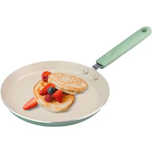 Crepe Pan, Dosa Pan, 8.7 inch Nonstick Crepe Pan, Dosa Tawa Tortilla Pan, Induction Compatible (Green)