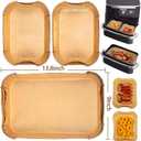 125 Air Fryer Liners for Ninja XL Accessories, Non-Stick Parchment Rectangular, Air fryer liners disposable for Microwave Oven Baking, Waterproof and Oil-Resistant (11 x 6 inch)