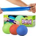 YoYa Toys Pull, Stretch and Squeeze Stress Balls - 3 Balls, Elastic Sensory Balls for Stress and Anxiety Relief, Autism and Special Needs Toys, Calming Fidgets for Kids and Adults, Ideal for Classroom