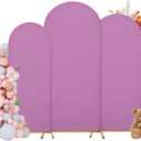 Arch Covers,Arch Backdrop Stand Fitted Cover for Wedding Birthday Party Ceremony Banquet Decoration(7.2FT&6.6FT&6FT,Lilac,Cover Only)