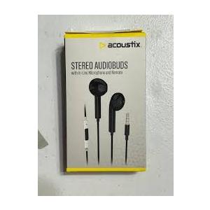 Acoustix Stereo Earbuds - Black