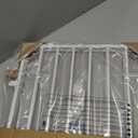 Babelio Baby Gate for Stairs, Kitchen & Doorways, No Bottom Bar| Easy Installation| One-Handed Operation| Auto-Close| Hardware Mount (Drill Needed) Safety Dog Gate (White - B17, 24-39" W, 28" H)