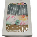 lulumoon Muslin Burp Cloths for Babies: 100% Soft Cotton Large Burping Cloths - Neutral Baby Burp Rags for Boy and Girl - Absorbent Burp Cloth for Spit-Ups 4 Pack