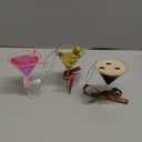 Marsui 3pcs Christmas Martini Ornaments Coffee Espresso Martini Hanging Ornaments Old World Cocktail Glass for Christmas Tree Decoration Handcrafted Holiday Gifts Adult Beverages Collection