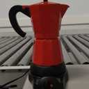 Coffee Pot 6 Cup Electric Espresso Coffee Maker Italian Moka Maker 300ml Portable Aluminum Espresso Machine Cafetera Moka Pot with Detachable Base, Gift for Home Travel(Red)