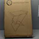 Camping Table with Additional Roll Up Tabletop, Multifuctional Camping Table Easily Transfer to Chair (Daek Grey)