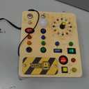Busy Board with Led Light, Montessori Toys for 1-3 Years Old Boys Girls Wooden Toddler Toys Birthday Gift Educational Toys for 1+ Year Old, Toddler Travel Toy Sensory Toys for Kids with Autism