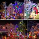 Dazzle Bright 2 Pack Total 400LED 132FT Multi-Colored Christmas Solar String Outdoor Lights, Solar Powered with 8 Modes Waterproof Fairy Lights for Bedroom Patio Garden Tree Party Yard Decoration