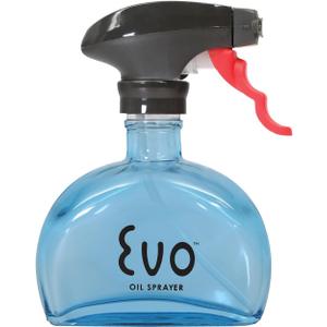 Evo Oil Sprayer Glass, Non-Aerosol for Olive, Cooking Oils, and Vinegars, Blue, 6-Ounce Capacity